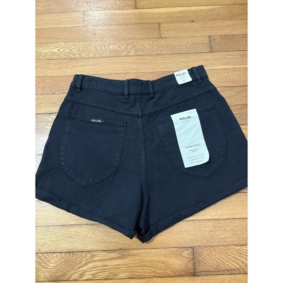 Rolla’s Size 30/12 NWT Dusters Denim Shorts Black Denim - Picture 2 of 9